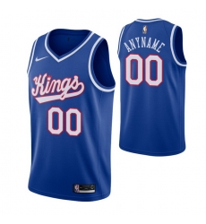 Men Women Youth Toddler All Size Sacramento Kings Custom Blue 2019 20 Hardwood Classics Jersey