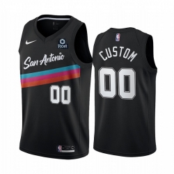 Men Women Youth San Antonio Spurs 2020 Black City Edition Custom jersey