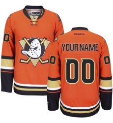 Men Women Youth Toddler Youth Orange Jersey - Customized Reebok Anaheim Ducks Third