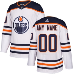 Men Women Youth Toddler White Jersey - Customized Adidas Edmonton Oilers Away