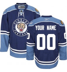 Men Women Youth Toddler Youth Navy Blue Jersey - Customized Reebok Florida Panthers Third