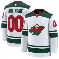 Men Women Youth Minnesota Wild Fanatics Away Premium Custom Jersey White