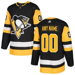 Men Women Youth Toddler Black Jersey - Customized Adidas Pittsburgh Penguins Home