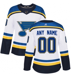 Men Women Youth Toddler White Jersey - Customized Adidas St. Louis Blues Away  II