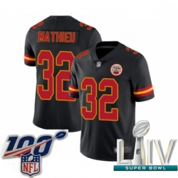 2020 Super Bowl LIV Men Kansas City Chiefs #32 Tyrann Mathieu Limited Black Rush Vapor Untouchable Football Jersey