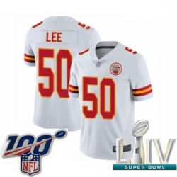 2020 Super Bowl LIV Men Kansas City Chiefs #50 Darron Lee White Vapor Untouchable Limited Player Football Jersey