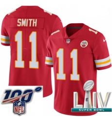 2020 Super Bowl LIV Men Nike Kansas City Chiefs #11 Alex Smith Red Team Color Vapor Untouchable Limited Player NFL Jersey