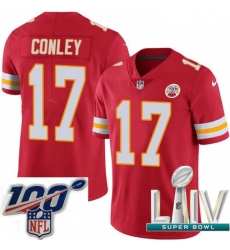 2020 Super Bowl LIV Men Nike Kansas City Chiefs #17 Chris Conley Red Team Color Vapor Untouchable Limited Player NFL Jersey