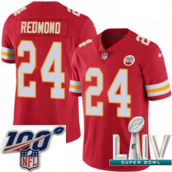 2020 Super Bowl LIV Men Nike Kansas City Chiefs #24 Will Redmond Red Team Color Vapor Untouchable Limited Player NFL Jersey