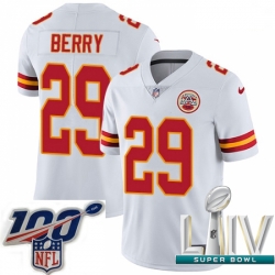 2020 Super Bowl LIV Men Nike Kansas City Chiefs #29 Eric Berry White Vapor Untouchable Limited Player NFL Jersey