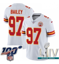 2020 Super Bowl LIV Men Nike Kansas City Chiefs #97 Allen Bailey White Vapor Untouchable Limited Player NFL Jersey