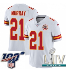 2020 Super Bowl LIV Youth Nike Kansas City Chiefs #21 Eric Murray White Vapor Untouchable Limited Player NFL Jersey