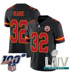 2020 Super Bowl LIV Youth Nike Kansas City Chiefs #32 Spencer Ware Limited Black Rush Vapor Untouchable NFL Jersey