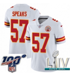 2020 Super Bowl LIV Youth Nike Kansas City Chiefs #57 Breeland Speaks White Vapor Untouchable Limited Player NFL Jersey