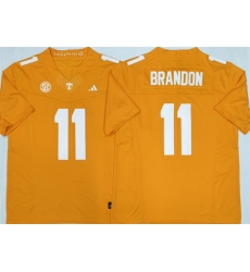 Men Tennessee Volunteers  11 Faizon Brandon Orange 2026 F U S E  Stitched Jersey