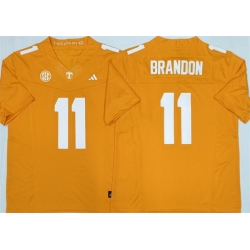 Men Tennessee Volunteers  11 Faizon Brandon Orange 2026 F U S E  Stitched Jersey