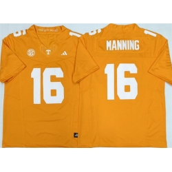 Men Tennessee Volunteers  16 Peyton Manning Orange 2026 F U S E  Stitched Jersey