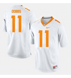 Men Tennessee Volunteers Joshua Dobbs College Football White Jersey