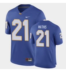 Men Pitt Panthers Damarri Mathis Game Royal Football Jersey