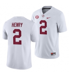 Alabama Crimson Tide Derrick Henry White College Football Away Game Jersey