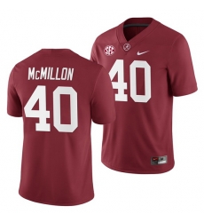 Alabama Crimson Tide Joshua McMillon Crimson 2019 Home Game Jersey NCAA Football