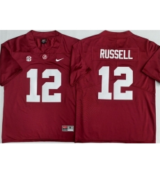 Men Alabama Crimson Tide  12 Keelon Russell Red 2026 Stitched Football Jersey