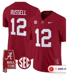 Alabama Crimson Tide Red Stitched Jersey Russell #3 Alabama Crimson Tide Red Stitched Jersey Russell #3