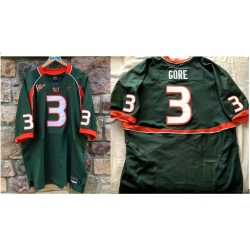 Men Miami Hurricanes #3 Gore Jersey