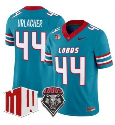 Men New Mexico Lobos 44 Brian Urlacher Turquoise F U S E 2026 Vapor Limited Stitched Jersey Men New Mexico Lobos 44 Brian Urlacher Turquoise F U S E 2026 Vapor Limited Stitched Jersey