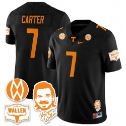 Men Tennessee Volunteers Carter #7 Black Stitched NCAA Jersey