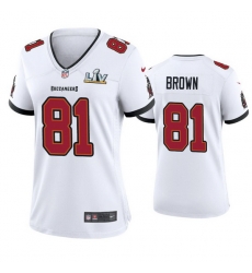 Women Antonio Brown Buccaneers White Super Bowl Lv Game Jersey