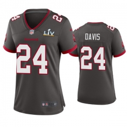 Women Carlton Davis Buccaneers Pewter Super Bowl Lv Game Jersey