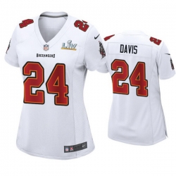 Women Carlton Davis Buccaneers White Super Bowl Lv Game Fashion Jersey