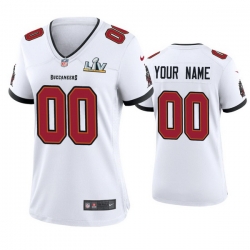 Women Custom Buccaneers White Super Bowl Lv Game Jersey