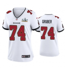 Women Paul Gruber Buccaneers White Super Bowl Lv Game Jersey