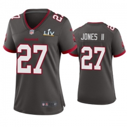 Women Ronald Jones Ii Buccaneers Pewter Super Bowl Lv Game Jersey