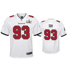 Youth Ndamukong Suh Buccaneers White Super Bowl Lv Game Jersey