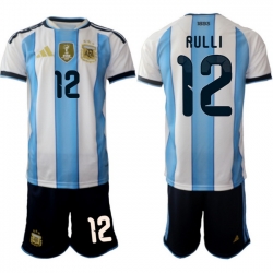 Argentina 2026 FIFA World Cup Soccer Jersey White #12 RULLI