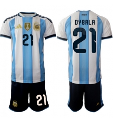 Argentina 2026 FIFA World Cup Soccer Jersey White #21 DYBALA
