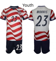 USA FIFA World Cup 2026 Soccer Red Home Jersey Aidan Morris #23