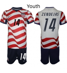 USA FIFA World Cup 2026 Soccer Red Home Jersey Alejandro Zendejas #14