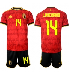 Belgium 2026 FIFA World Cup Soccer Jersey Red #14 LUKEBAKIO Belgium 2026 FIFA World Cup Soccer Jersey Red #14 LUKEBAKIO