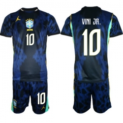 Men Brazil 2026 FIFA World Cup Blue Away Soccer Jersey VINI JR. #10