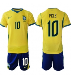 Men Brazil 2026 FIFA World Cup Yellow Home Soccer Jersey PELE #10