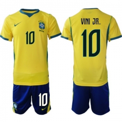 Men Brazil 2026 FIFA World Cup Yellow Home Soccer Jersey VINI JR #10