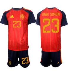 Spain 2026 FIFA World Cup Soccer Jersey Red #23 UNAI SIMON