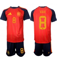 Spain 2026 FIFA World Cup Soccer Jersey Red #8 XAVI