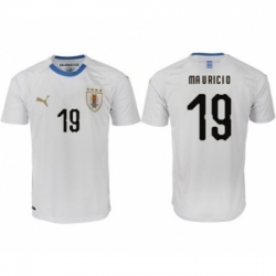 Uruguay #19 Ma V Ricio Home Soccer Country Jersey