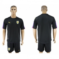 Uruguay Blank Black Goalkeeper Soccer Country Jersey