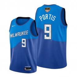 bucks bobby portis blue 2021 nba finals bound jersey